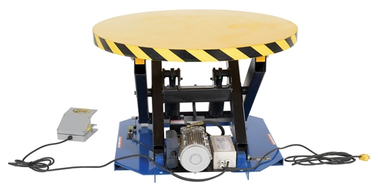 Steel Powered Lift Table with Manual Rotation 4000 Lb. Capacity 