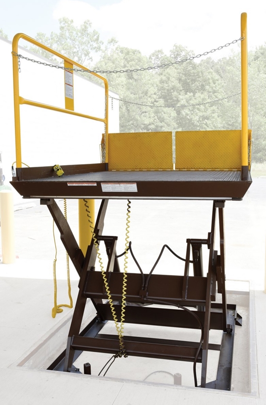 Steel Premium Truck Scissor Dock Lift 6 Ft x 10 Ft 10,000 Lb. Capacity 