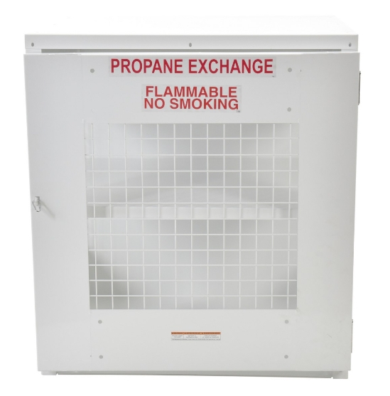 Steel Propane Exchange Cylinder Storage Cabinets with Mesh Door 12 Cylinder Capacity