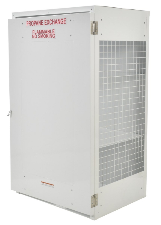 Steel Propane Exchange Cylinder Storage Cabinets with Solid Door 18 Cylinder Capacity