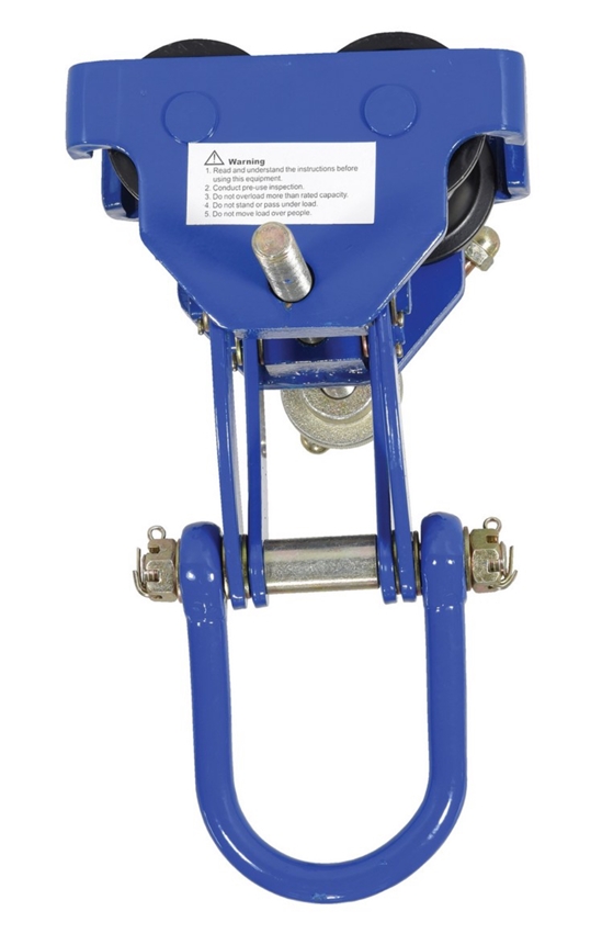 Steel Quick Install Manual Trolley 6-3/4 In. x 14-1/8 In. x 12 In. 4000 Lb. Capacity 