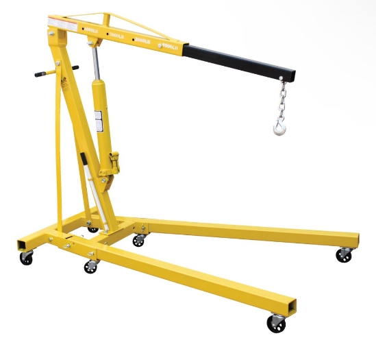 Steel Shop Crane Engine Hoist with Folding Legs 4000 Lb. Capacity