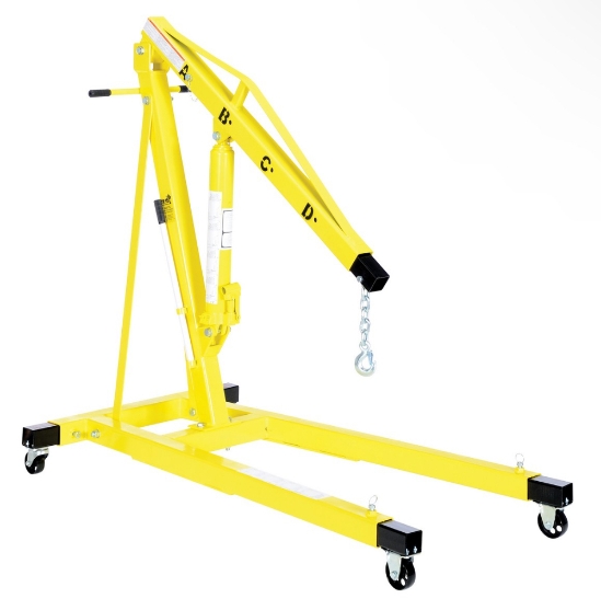 Steel Shop Crane Engine Hoist with Telescopic Legs 4000 Lb. Capacity