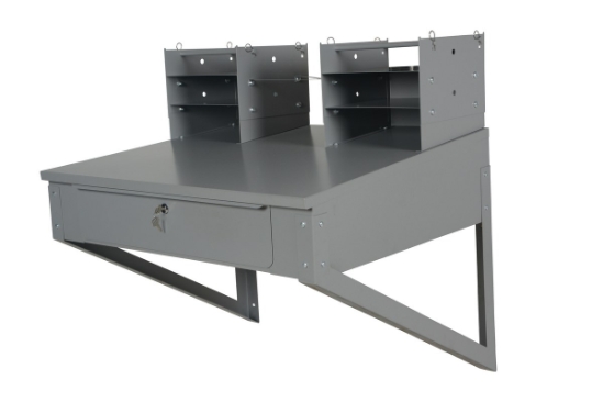 Steel Shop Desk Wall Mounted 30 In. x 36-3/4 In. x 19-1/2 In.