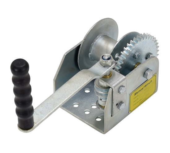 Steel Single Wall Mounted Hand Winch 1500 Lb. Capacity 