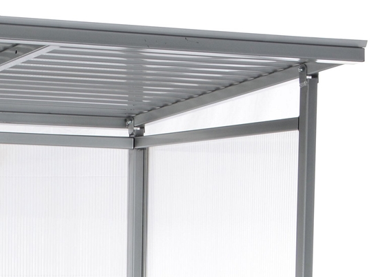 Steel Smoking Shelter Bus Stop 3-4 Person Capacity Silver