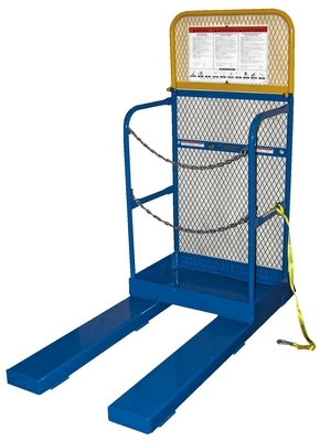 Steel Stock Picker Work Platform 60 In. Expanded Metal Back Height 4,000 Lb. Capacity