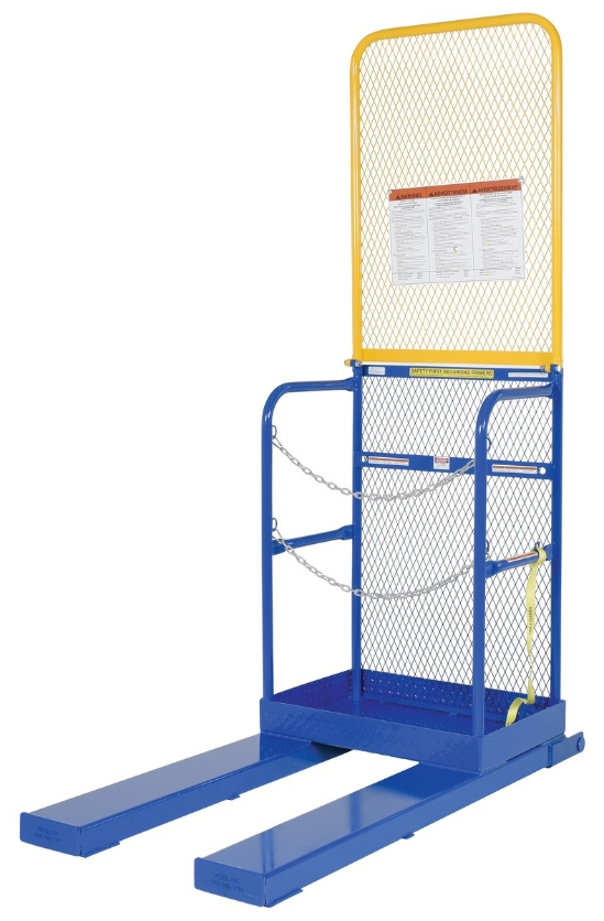Steel Stock Picker Work Platform 84 In. Expanded Metal Back Height 4,000 Lb. Capacity