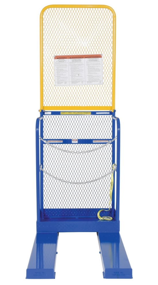 Steel Stock Picker Work Platform 84 In. Expanded Metal Back Height 4,000 Lb. Capacity