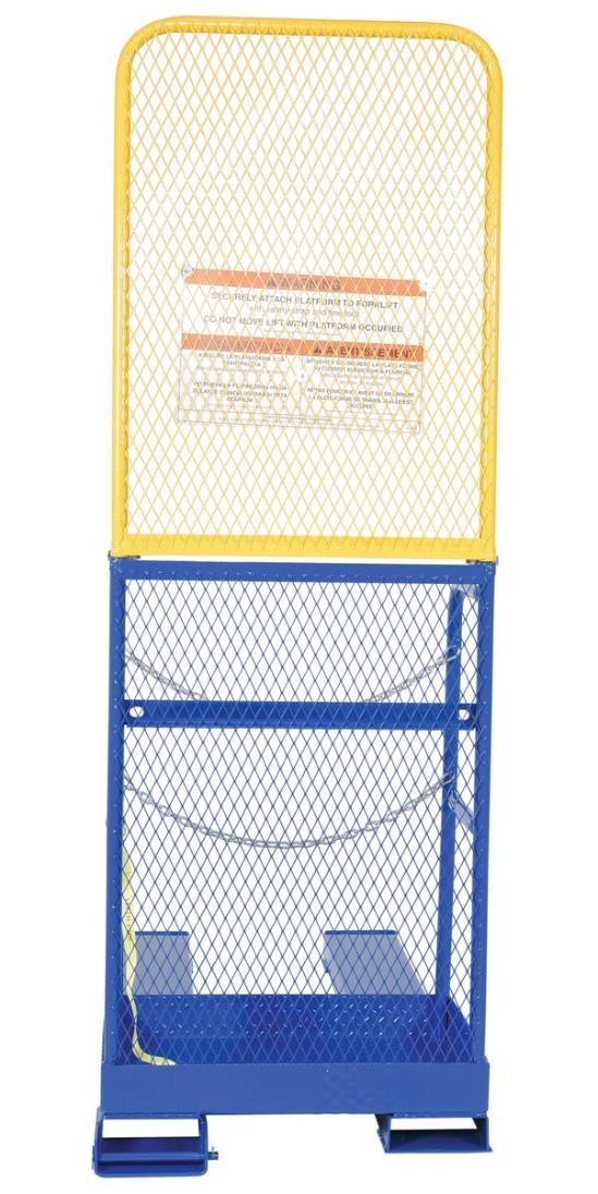 Steel Stock Picker Work Platform 84 In. Expanded Metal Back Height 4,000 Lb. Capacity