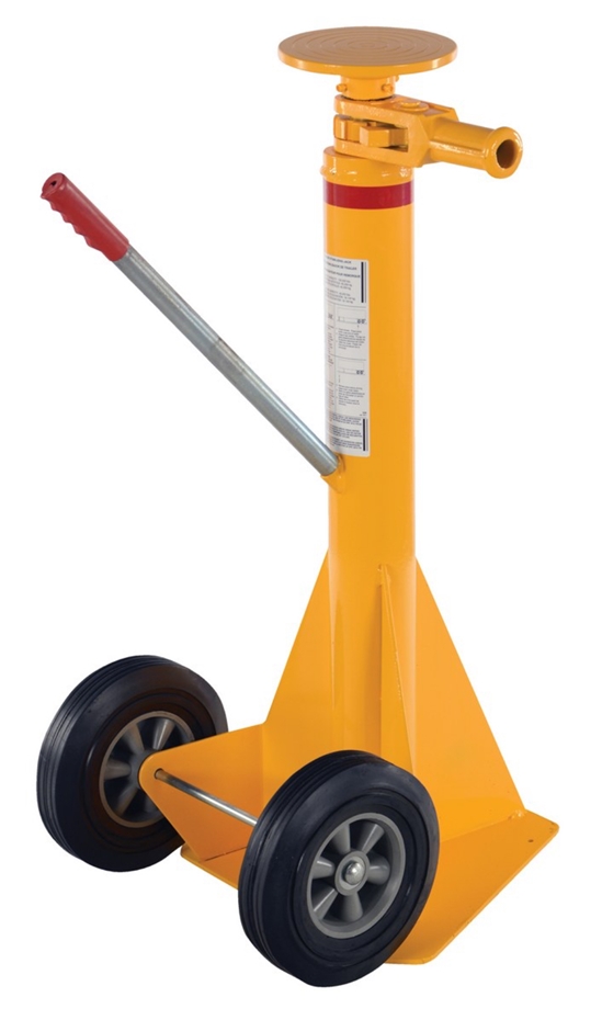 Steel Trailer Stabilizing Spin Top Ratchet Jack 26-5/8 In. x 17-5/8 In. x 39 In. 40,000 Lb. Lifting Capacity 