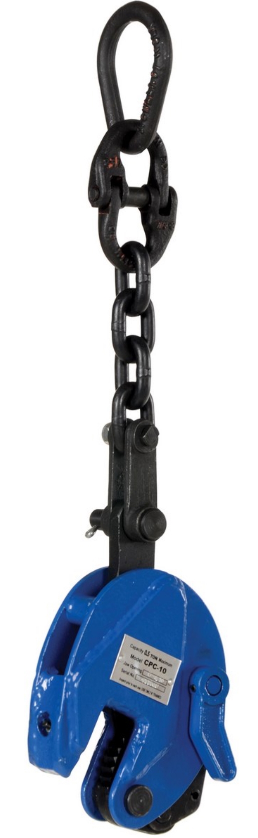 Steel Vertical Plate Clamp with Chain 4 In. x 1-31/32 In. x 16-7/8 In. 1000 Lb. Capacity