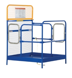 Steel Work Platform With 2 Door Entry 48 In. x 48 In. 1,000 Lb. Capacity Blue