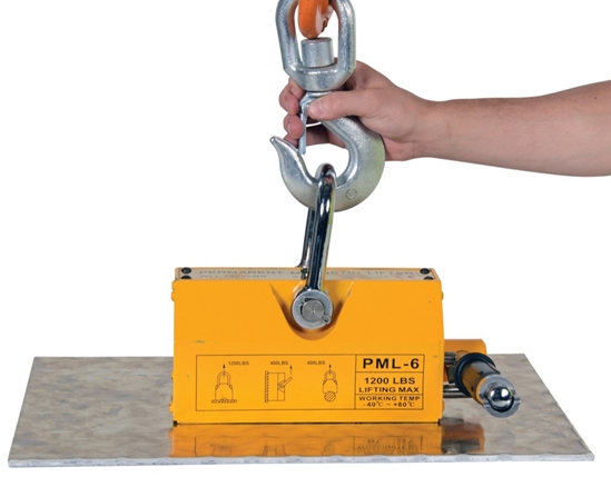 Steel and Neodymium Magnetic Lifter 10-3/4 In. x 11 In. x 8-1/2 In. 1,200 Lb. Capacity