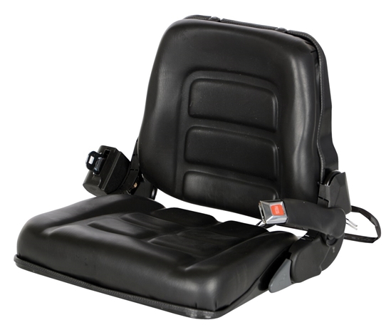 Vinyl Fork Truck Seat with Seat Belt 19 In. x 21-1/2 In. x 7 In. 