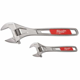  2-Piecec Adjustable Wrench Set, 6 in/10 in, Steel