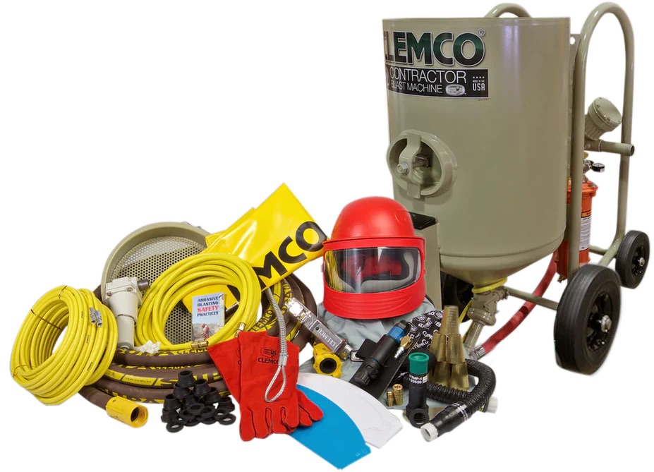 Contractor Blast Machine System With Apollo HP Respirator Hood