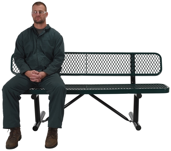 Steel Bench Expanded Metal 72 In.