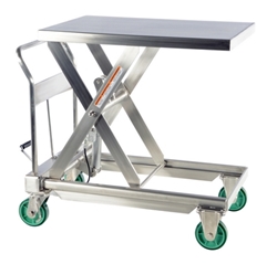 Stainless Steel Hydraulic Scissor Cart 35-1/2 In. x 23-1/2 In. 1100 Lb. Capacity 