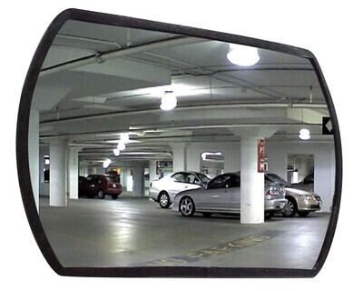 Acrylic Rectangular Convex Indoor Mirror 18X12 In. Width 