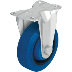 Elastic Rubber Rigid Caster 5 In. Diameter x 1 In. Width 400 Lb. Capacity 