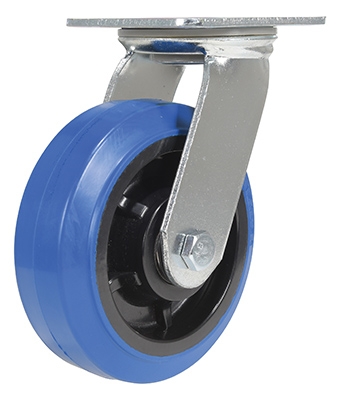 Elastic Rubber Swivel Caster 6 In. Diameter x 2 In. Width 770 Lb. Capacity