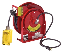 Steel Electric Cord Reel Double Receptacle 12-5/8 In. x 9-3/8 In. x 13-1/4 In.