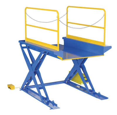 Steel Ground Lift Scissor Table 52 In. x 84 In. 3000 Lb. Capacity