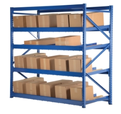 Steel Carton Flow Rack 3 Ft. Length 4 Level 1,000 Lb. Capacity 