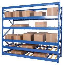  Steel Carton Flow Rack 3 Ft. Length 5 Level 1,000 Lb. Capacity