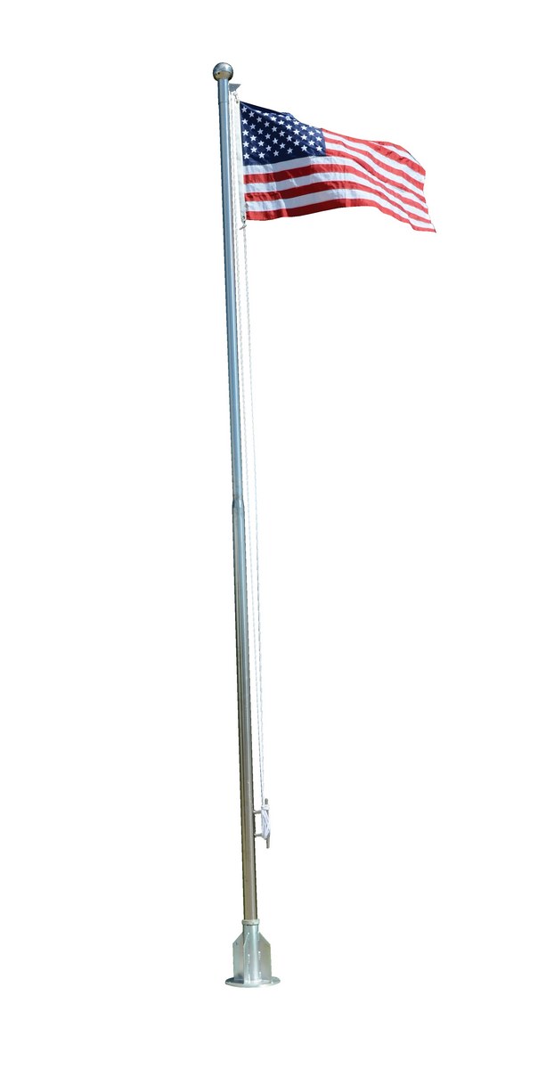 Stainless Steel Flagpole 20 Ft. Height Silver