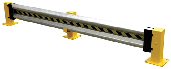 Galvanized Steel Drop In Guard Rail 2 Ribbed 120 In. Length 