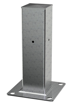 Galvanized Steel Drop In Tubular Guard Rail Post 18 In. Length