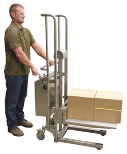 Partially Stainless Steel Portable DC Powered Hefti-Lift 44 In. x 68 In. 880 Lb. Capacity