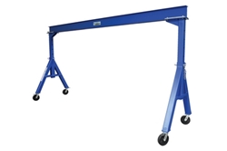 Steel Adjustable Height Gantry Crane with Phenolic Casters 15 Ft.Wide x 10 Ft. Max Usable Height 6,000 Lb. Capacity