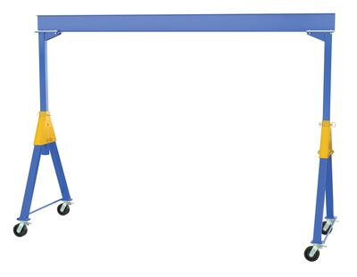 Steel Knockdown Fixed Gantry Crane with Total Locking Phenolic Casters 15 Ft. 8000 Lb. Capacity 