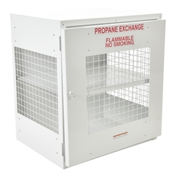 Steel Propane Exchange Cylinder Storage Cabinets with Mesh Door 12 Cylinder Capacity