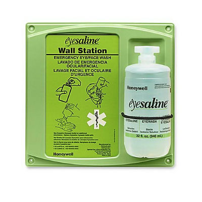 Eyesaline Single 32 oz Eyewash Wall  Station