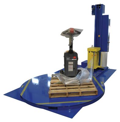 Steel Auto Wrap Stretch Wrap Machine 78-3/4 In. Turntable Diameter 4,000 Lb. Capacity