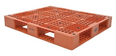 High Density Polyethylene Pallet 39-1/2 In. x 47-3/8 In. x 6 In. 8000 Lb. Capacity Orange