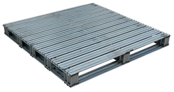 Galvanized Steel Pallet 48 In. x 48 In. x 4-3/4 In. 8,000 Lb. Floor Capacity