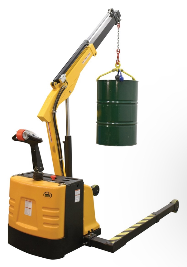 Steel Adjustable Electric Powered Floor Crane 2500 Lb. Retracted Capacity 