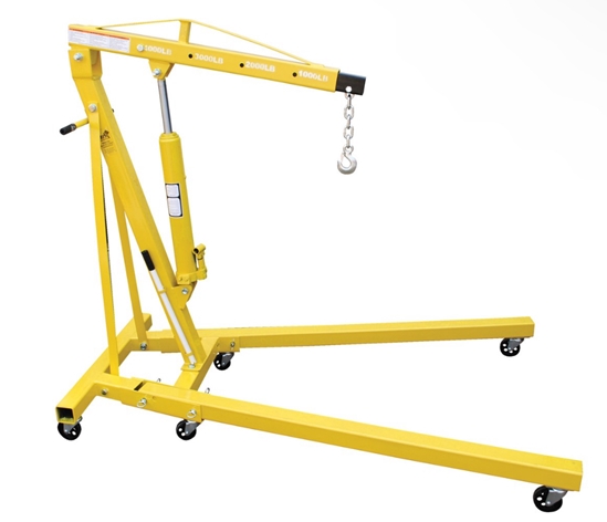 Steel Shop Crane Engine Hoist with Folding Legs 4000 Lb. Capacity