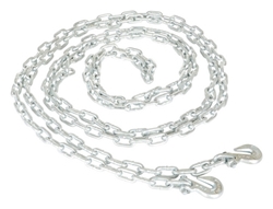 Steel Chain with Grab Hook 20 Ft. Length 1/4 In. Chain 6000 Lb. Pulling Capacity