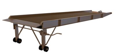 Steel Overlap Yard Ramp 73 In. x 30 Ft. 20,000 lb. Capacity Earth Tone 