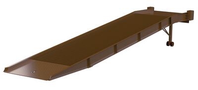 Steel Yard Ramp Hydraulic Dock Leveler 73 In. x 36 Ft. 25,000 lb. Capacity Earth Tone