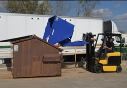 Steel Heavy Duty Self Dumping Hopper 1 Cubic Yard 6000 Lb. Capacity 