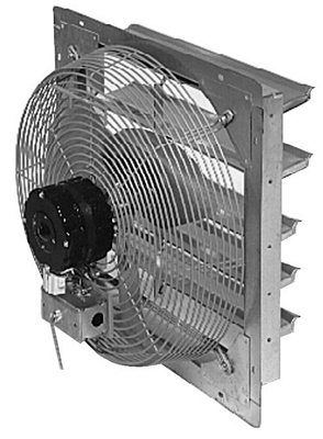 Shutter Mounted Exhaust Fan 12 In. Blade Diameter 