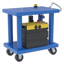 Steel DC Powered Hydraulic Post Table 24 In x 36 In 6,000 Lb. Capacity 