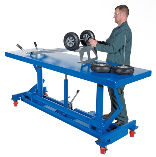 Steel Ergonomic Long Deck Cart 96 In. x 30-1/4 In. x 31 In. 4,000 Lb. Capacity 